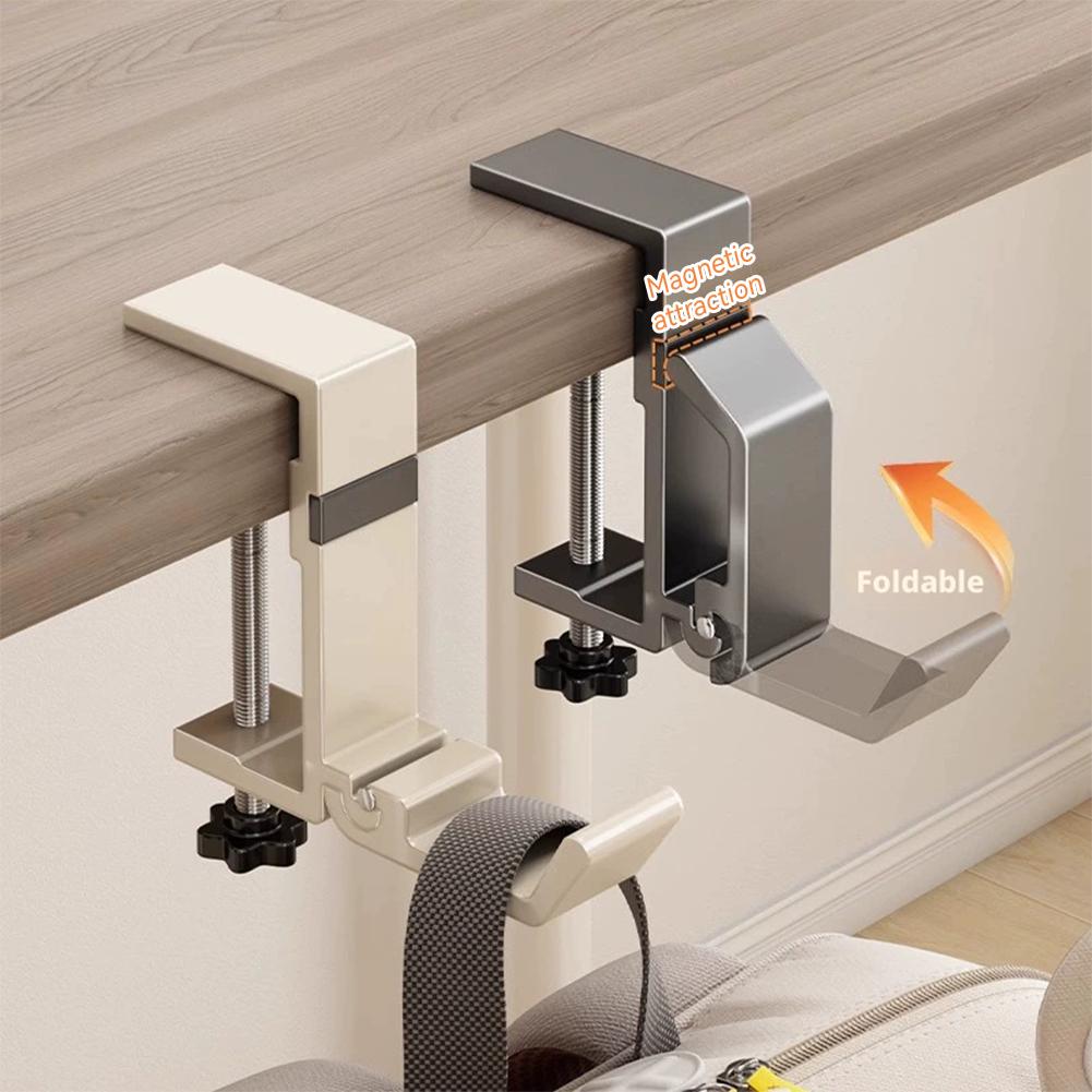 Telephone Headset Office - Gancho plegable para escritorio sin taladro,