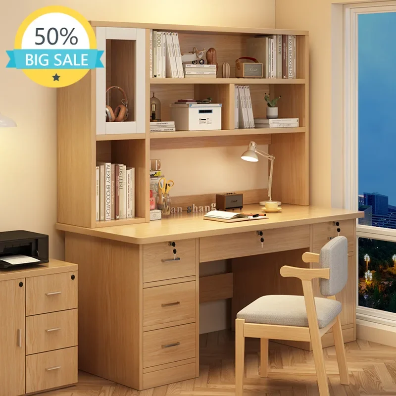 Office Furniture Credenza - Escritorio Moderno para Computadora con 4