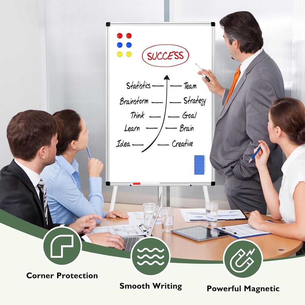 Pizarra magnética con soporte, - Whiteboard Easel Tripod reseña y precio