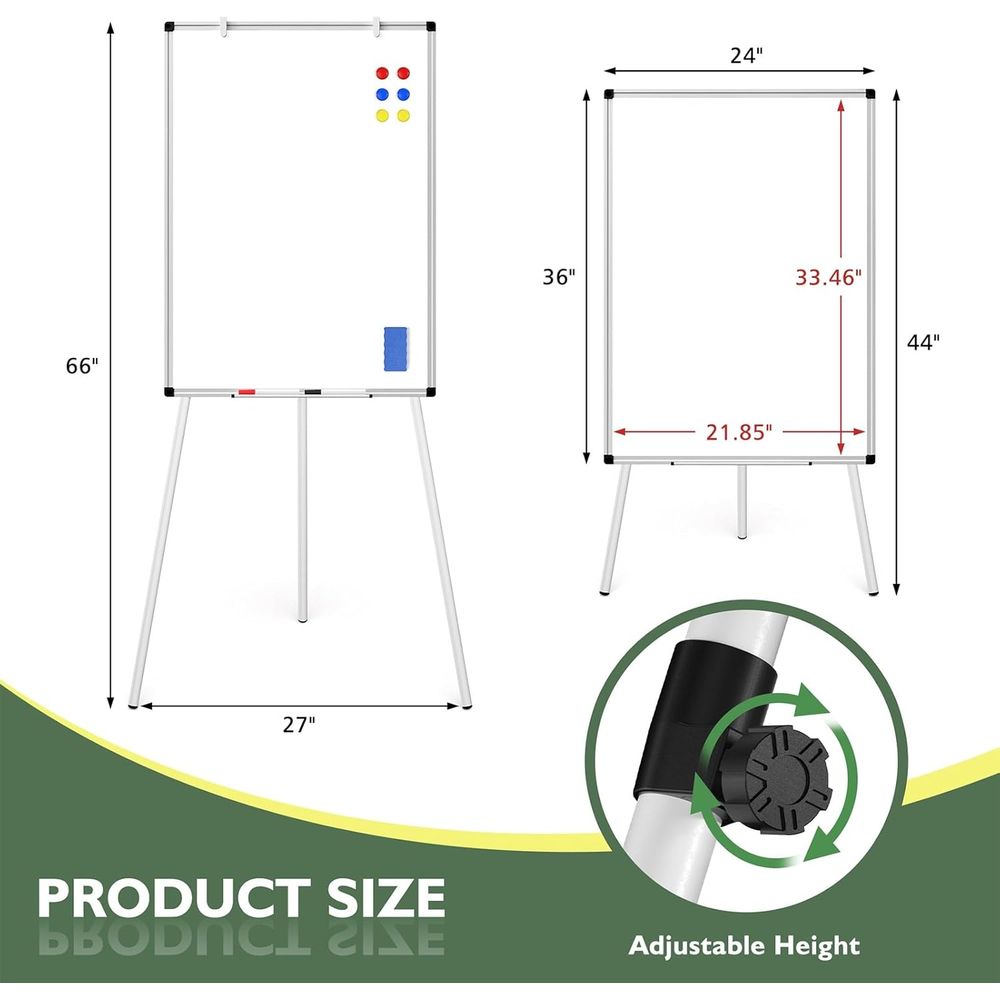 Pizarra magnética con soporte, - Whiteboard Easel Tripod reseña y precio
