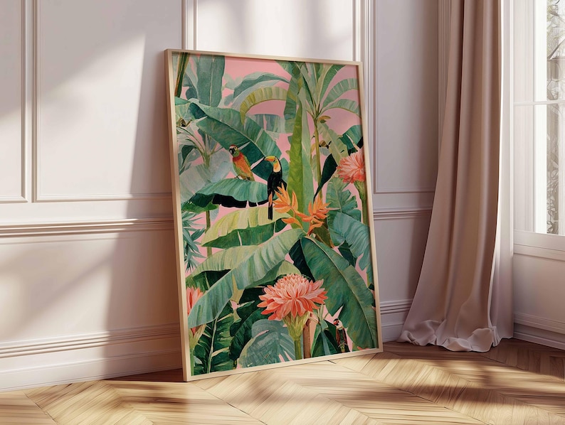 Póster de lienzo tropical retr - Office Furniture For Sale reseña y precio