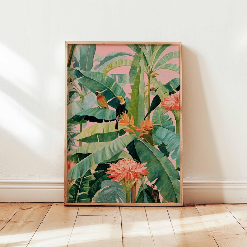 Póster de lienzo tropical retr - Office Furniture For Sale reseña y precio
