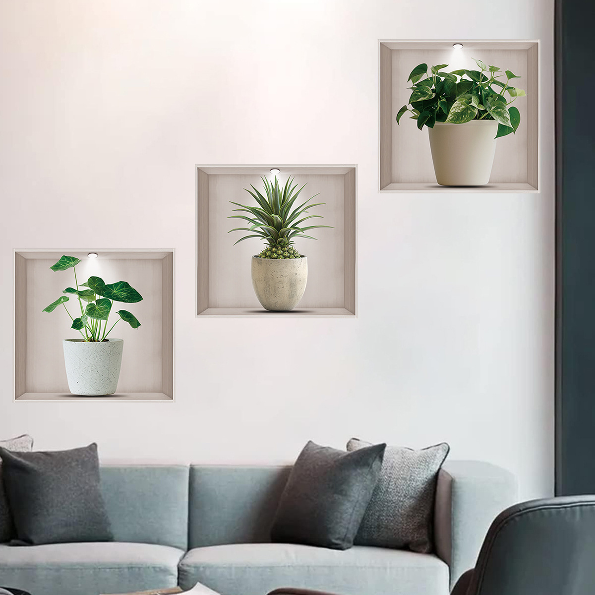 Macetas, plantas verdes, adhes - Office Furniture For Sale reseña y precio