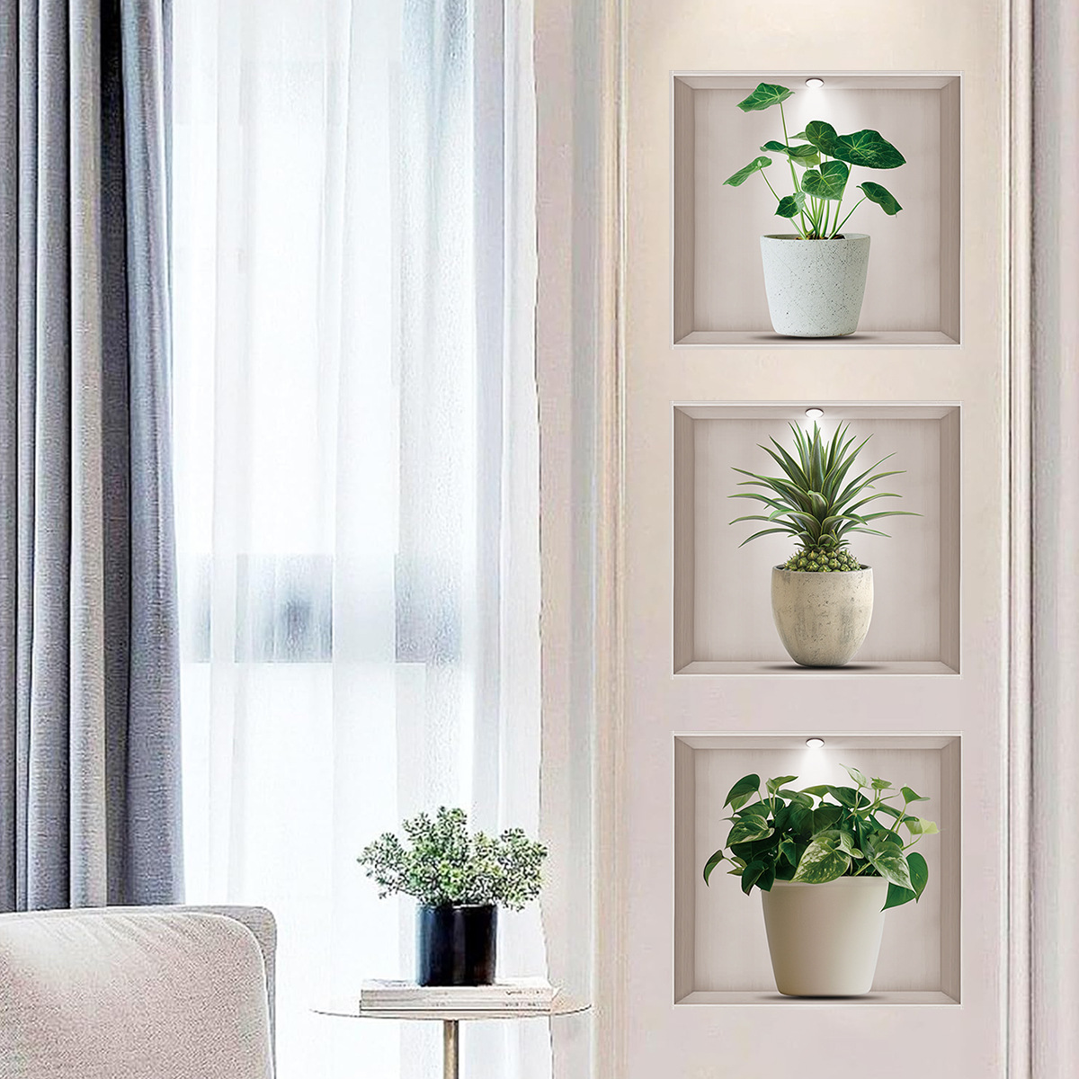 Macetas, plantas verdes, adhes - Office Furniture For Sale reseña y precio