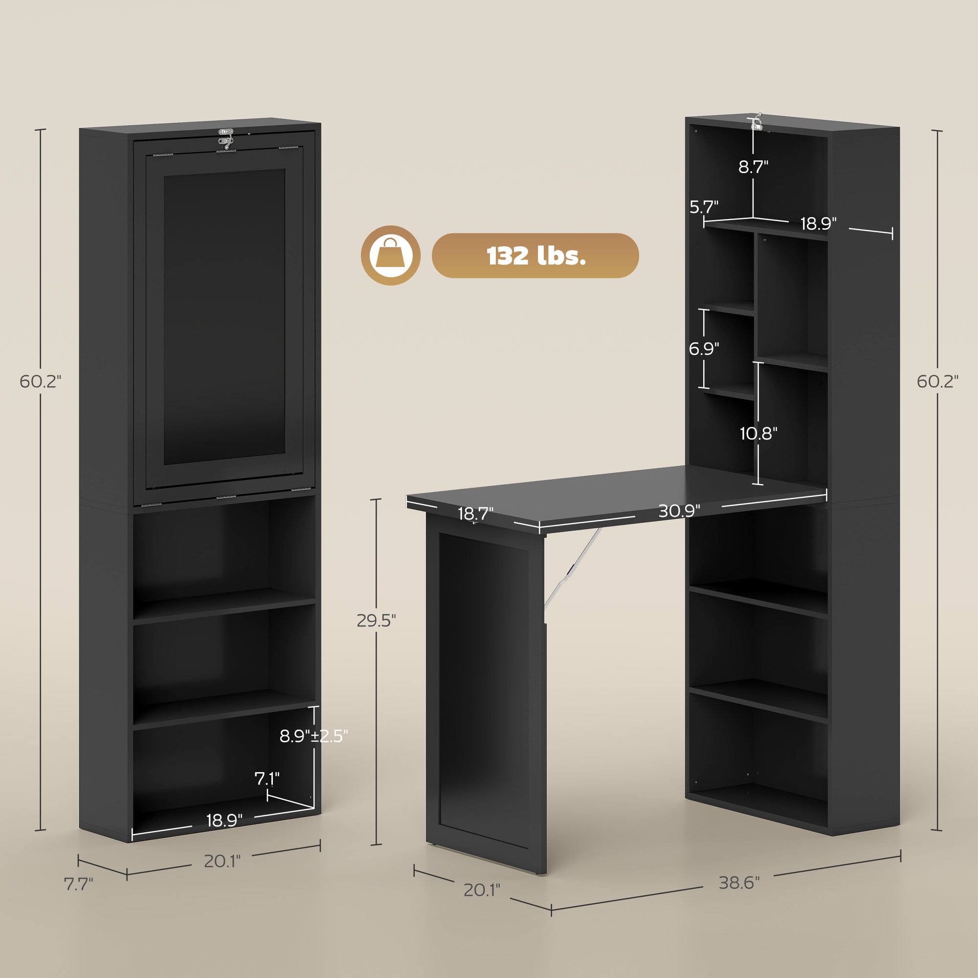 Escritorio de Oficina Plegable - Wall Mounted Desk Fold reseña y precio