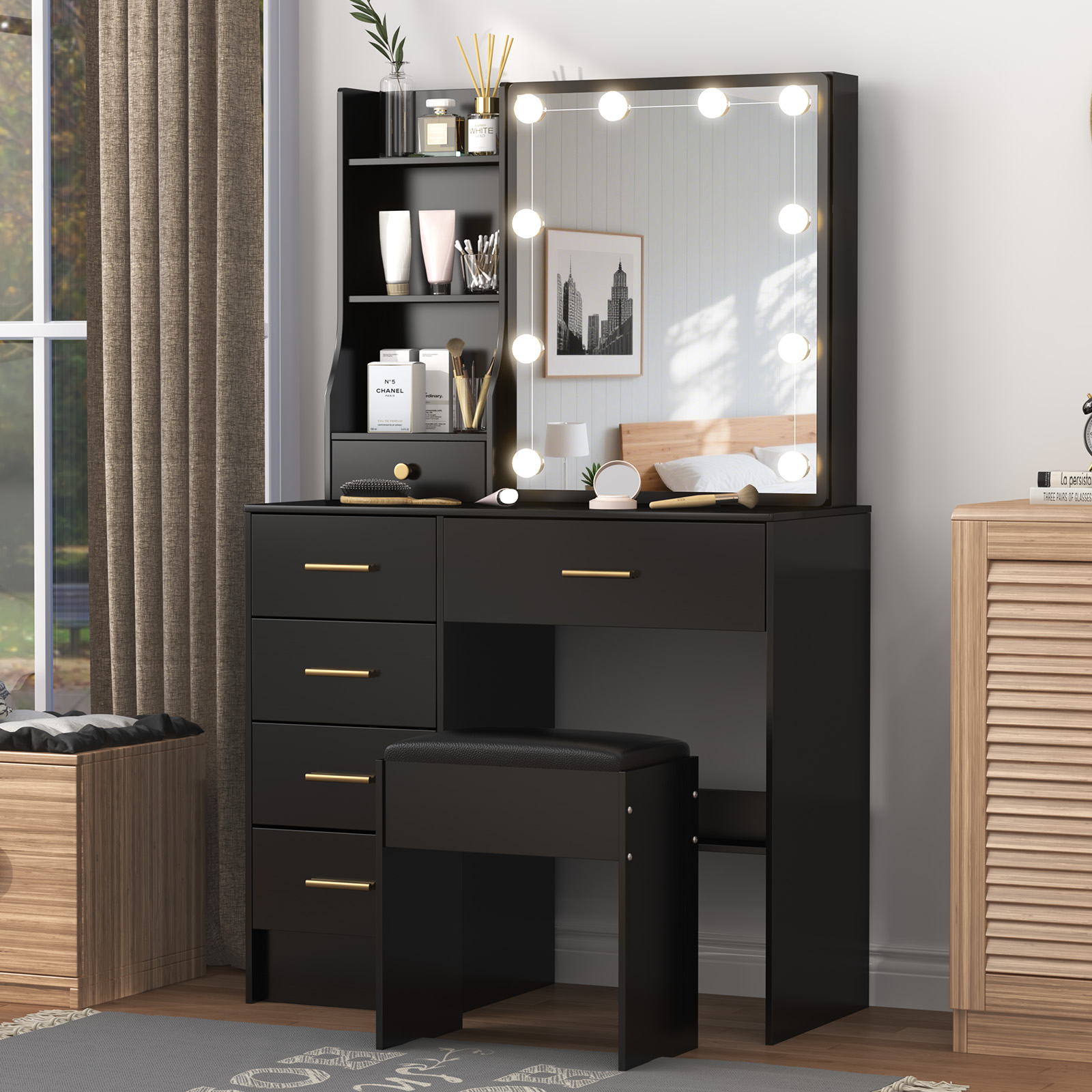 Conjunto de tocador Teousev co - Office Furniture Credenza reseña y precio
